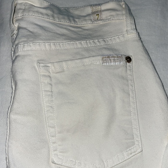 7 for All Mankind NWOT cream floral jeans - Picture 6 of 9